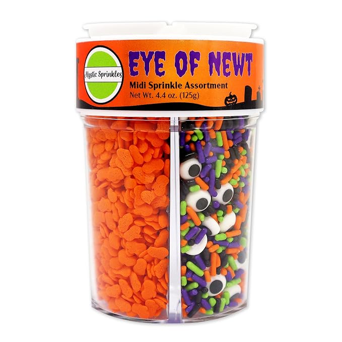 Mystic Sprinkles 4 Cell Sprinkle Assortments (Eye of Newt, Midi)