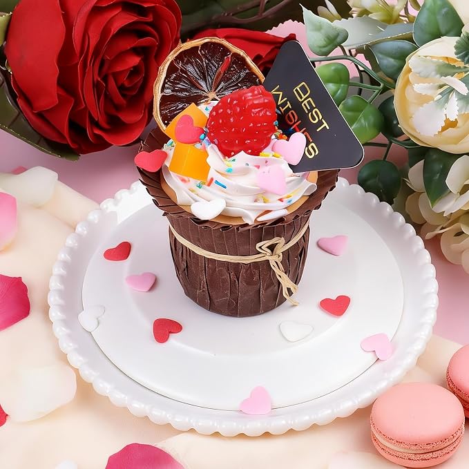 Pink White & Red Heart Sprinkles for Cake Decorating, Valentines Sprinkles for Baking, Edible Heart Shaped Confetti for Cookies, Cupcakes & Ice Cream