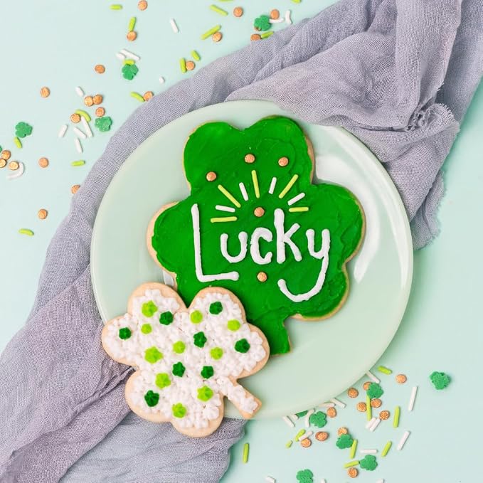 Sweets Indeed St Patricks Day 6 Cell Sprinkles Jar – Green Shamrock Quins, Green and Gold Sugar, Circle Quins and Nonpareils for Baking & Decorating Cupcakes, Cookies, Cakes & Desserts – 6.45 ounces
