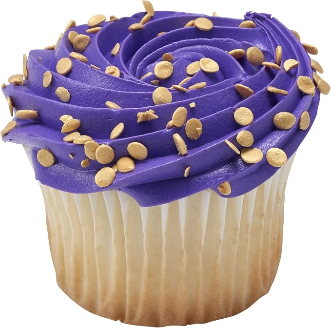 DECOPAC Quins Fancy Sprinkles, 19.5oz, Candy Sprinkles in Handheld Container, Edible Sprinkles For Celebration Cakes, Cupcakes, Cookies - Confetti Gold Quin