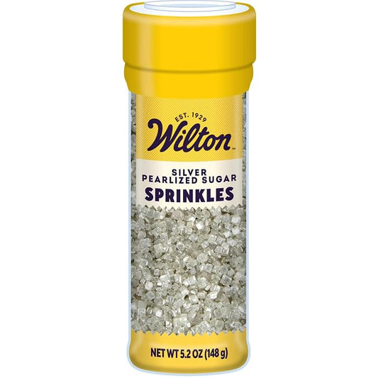 Wilton Pearlized Sugar Sprinkles for Cookie & Cake Decorating, 5.22 oz., Silver