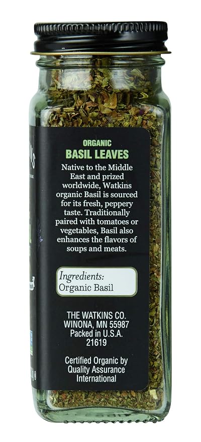 Watkins Organic Basil, 0.71 Ounce, 3 Count
