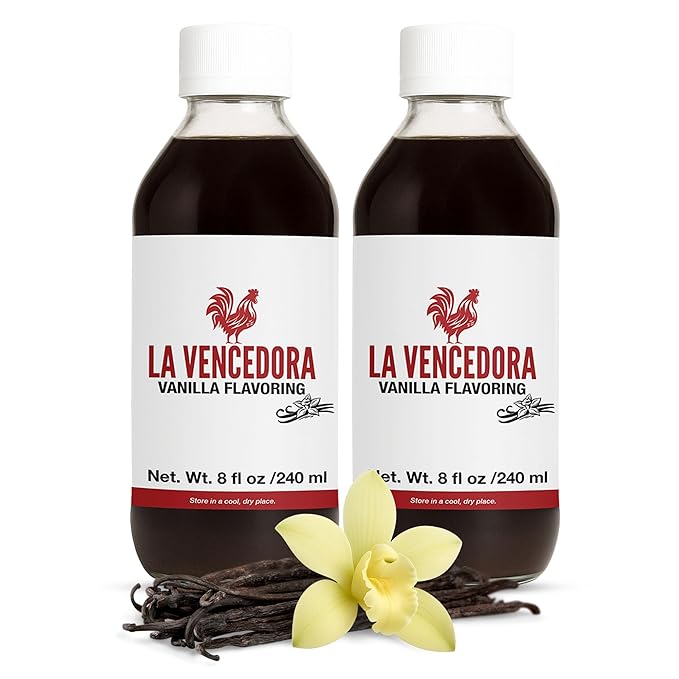 La Vencedora Mexican Vanilla – 8oz Bottles (Pack of 2) – Traditional Vanilla Flavoring for Baking, Cooking & Desserts – Made in Mexico