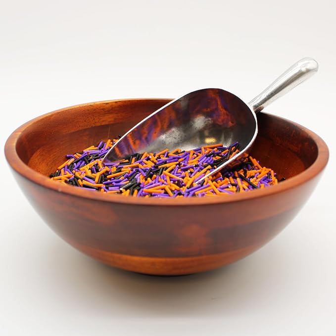 Naturejam's Halloween Sprinkles Cake Decorations - 8 oz Scary Halloween Decorations - Purple, Orange & Black Cake Supplies - Spooky Decor - Cupcake Toppers & Ice Cream Jimmies