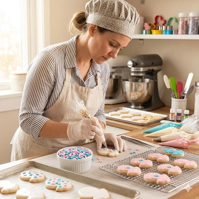 Oasis Supply Baby Shower Sprinkles & Sugar Shapes – Edible Decorations for Cakes, Cupcakes, and Cookies – Gender Reveal, Boy, Girl, and Neutral Party Baking Decorations - - Pink & Blue Baby Onesies