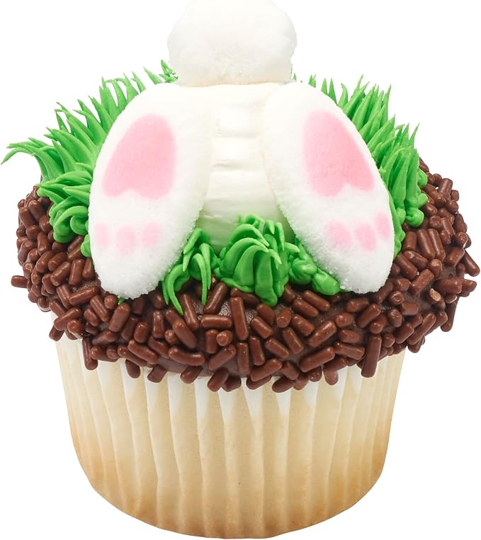 Lucks Dec-Ons Molded Sugar Cake Top, Bunny Tails and Toes Set, 3/4-1 1/2 Inch, 40 Count