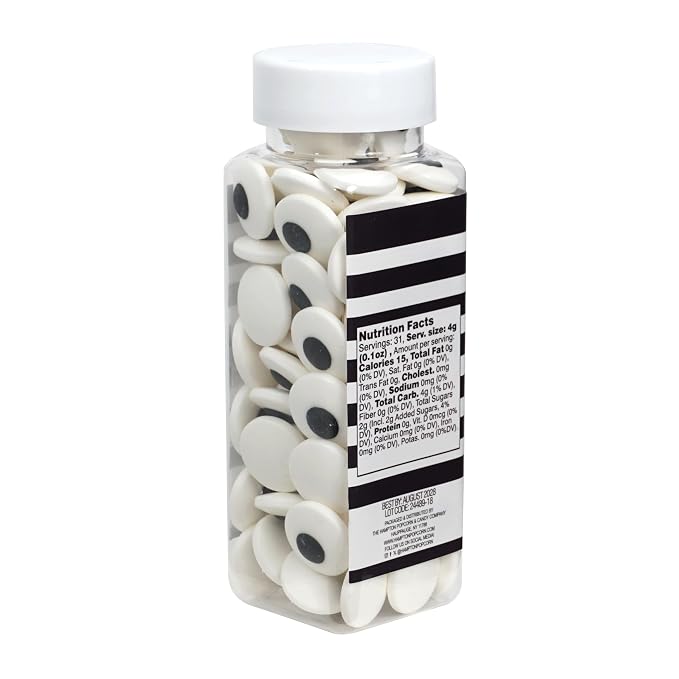 Large Eye Sprinkles 4.4 oz, Candy Eyes, Candy Eyeball Sprinkles For Cake Decorating, Baking, Ice Cream & More, The Hampton Candy Company