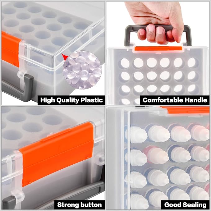 ALCYON Food Coloring Bottle Storage Organizer Case Holds 30 Bottles Cake Food Coloring Set (Box Only) (White)