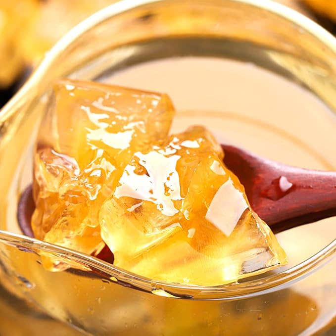 Natural Rock Sugar Crystals, Traditional Yellow Crystal Sugar, 黄冰糖, No Additives (2lb)
