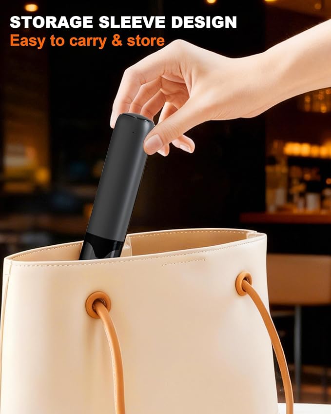 Rechargeable Milk Frother Handheld with Cover, Electric Drink Mixer with Stainless Steel Whisk - Portable Hand Frother Wand for Matcha Latte Cappuccino & Hot Chocolate, Single Speed