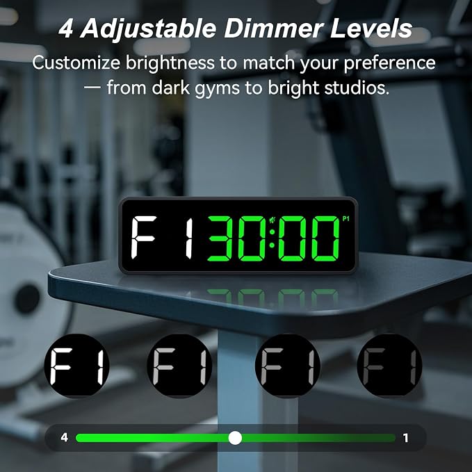 Acedeck Portable Gym Timer Clock: Fitness Digital Clock with Strong Magnet - Remote Control for Fitness Enthusiasts - Powerful Battery for Home Gym Garage Boxing
