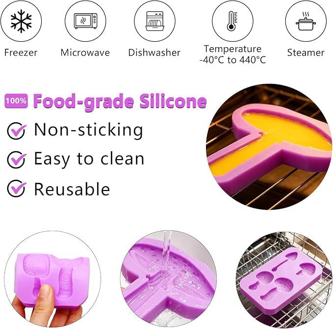 Mushroom Silicone Fondant Molds for DIY Cake Decorating, Chocolate Candy, Sugar Craft, Epoxy Craft, Fringe Clay