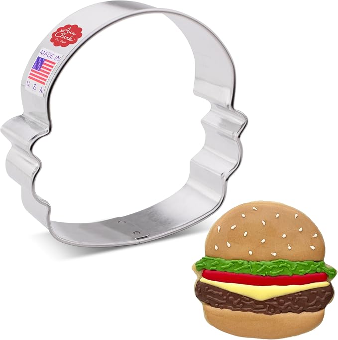 Ann Clark Hamburger Cookie Cutter, 3-3/4" Made in USA
