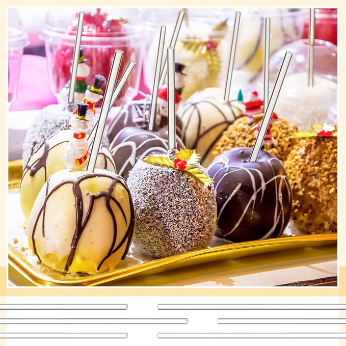 Zopeal 200 Pcs Acrylic Lollipop Sticks Clear Cake Pops Rods Cake Topper Candy Cupcake Treat Stick for Wedding Chocolate Cookie Dessert Handmade DIY Crafts Party Decor Gardening(12 x 0.16 Inches,Clear)
