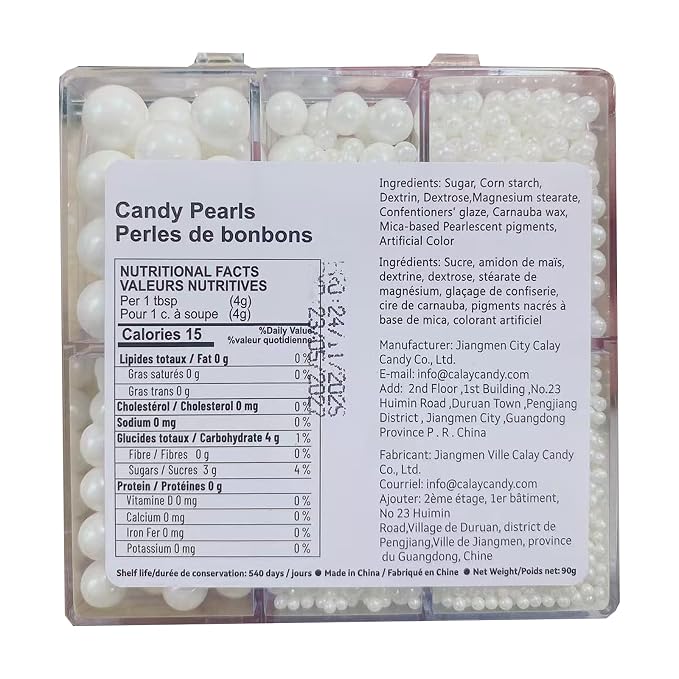 Sentovac Edible White Pearls Sprinkles 4 Size（2mm 4mm 7mm 1cm）Mix for Cake Decorating Candy Cupcake Cake Topper Cookie Baking Decorations Supplies