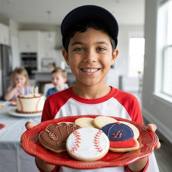 Ann Clark Baseball Cookie Cutters 3-Pc. Set (Ball, Glove, Hat) Made in the USA
