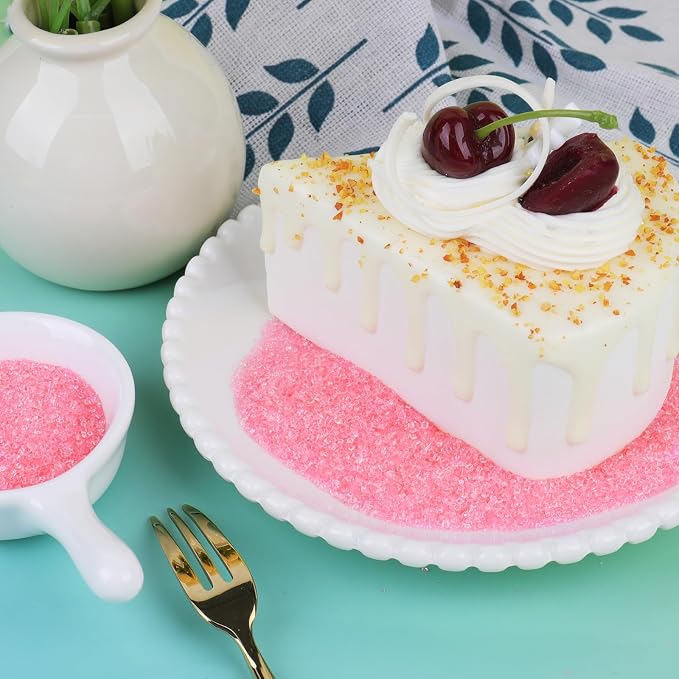 Pink Sprinkles, Light Pink Sanding Sugar Crystals, 4.6 oz Edible Sparkling Sugar for Baking Topping, Cupcakes, Cookies, Ice Cream & Cake Decorating, Wedding Shower Party Christmas Valentines Supplies