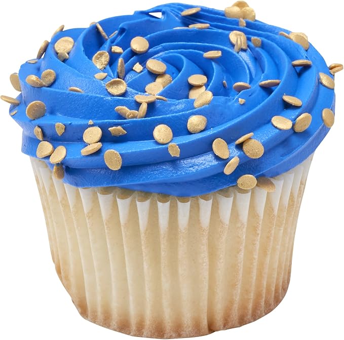 DECOPAC Quins Fancy Sprinkles, 19.5oz, Candy Sprinkles in Handheld Container, Edible Sprinkles For Celebration Cakes, Cupcakes, Cookies - Confetti Gold Quin