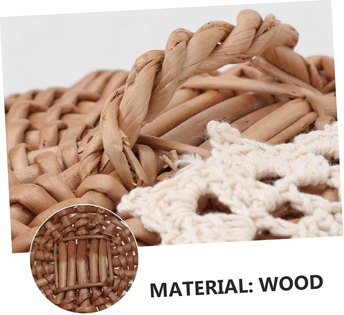 Rattan Basket Food Protector Household Basket Storage Container Decorative Accessory