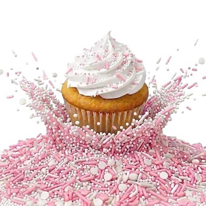 Manvscakes, No Artificial Dyes, Pink Sprinkles, Natural Sprinkles, Gluten Free, Valentine Sprinkles, Pink Cake Decorations, Mothers Day, Baby Shower, Cookies, Fondant Cake, Natural Dessert Toppings, 3