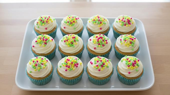 NCS Neon Pink, Yellow & Green (Under Blacklight) 4mm Edible Sugar Pearls Sprinkles – Cupcake, Cake, Cookie & Baking Decorations, 7 oz