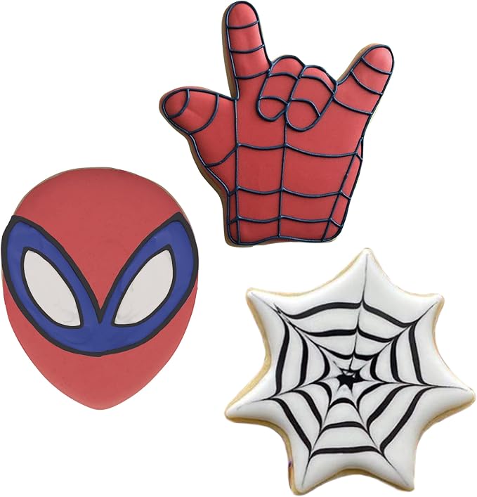 Ann Clark 3-Pc Superhero Set (Face Mask, Hand, Spider Web) Made in the USA