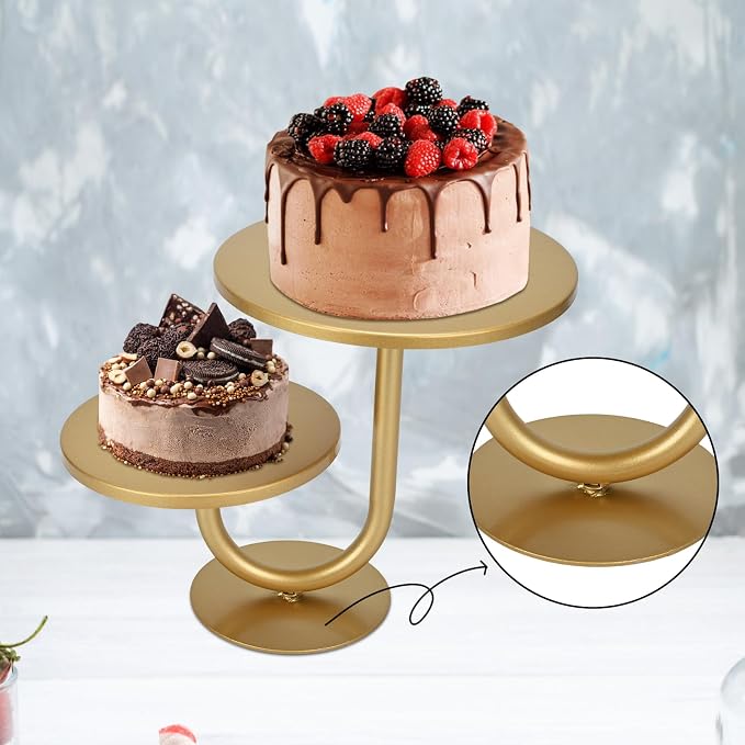 Cake Stand,Birthday Cake Stands,2-Tier Cupcake Stand,Cake Stands for Party Dessert Display
