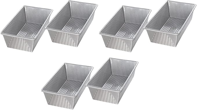 USA Pan Loaf Pan set 1 Lb,1 Pound,(Pack of 3)
