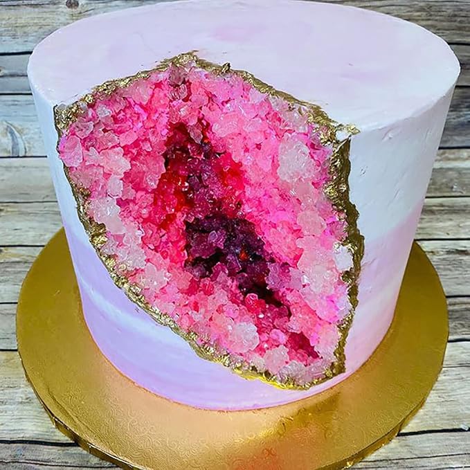 NIPEOR Edible Pink Sugar Sprinkles Crystals for Cake Decorating, 130g/4.6oz Christmas Sprinkles, Cookie Sprinkles, Candy Pearl Sprinkles for Cupcakes, Ice Cream & Holiday Baking (Crystals - Pink)