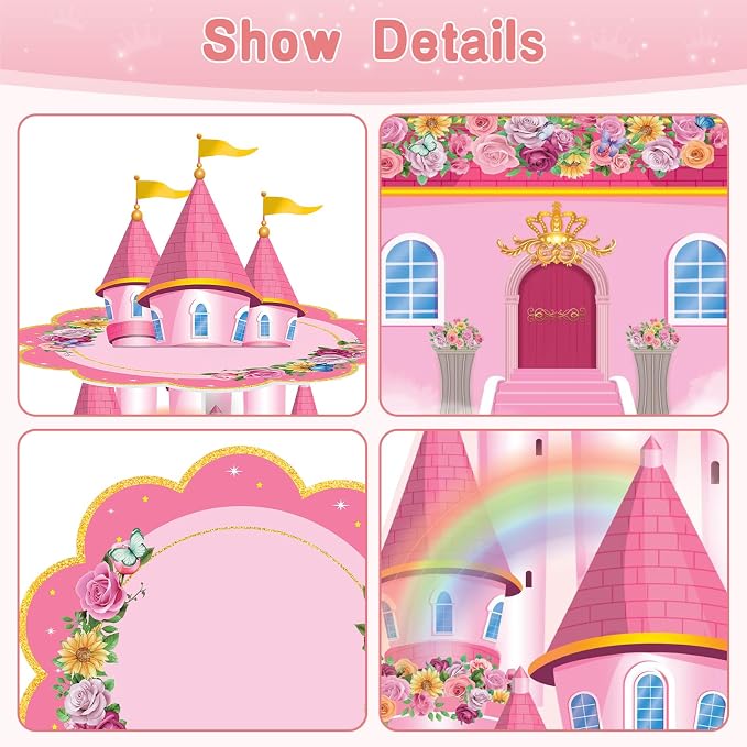 2 Pack Cupcake Stands Birthday Decorations, Themed Cupcake Holders Party Supplies Favors - 3 Tier Cardboard Cup Cake Tower for Birthday Shower Party First Day