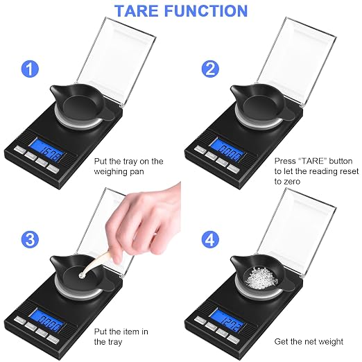 Fuzion Milligram Scale 50g/0.001g, Powder Scale 6-in-1 Kit | Includes Soft Carry Bag, 50g Calibration Weight, Battery, Digital Milligram Scale for Capsule Filling, Supplement, Reloading