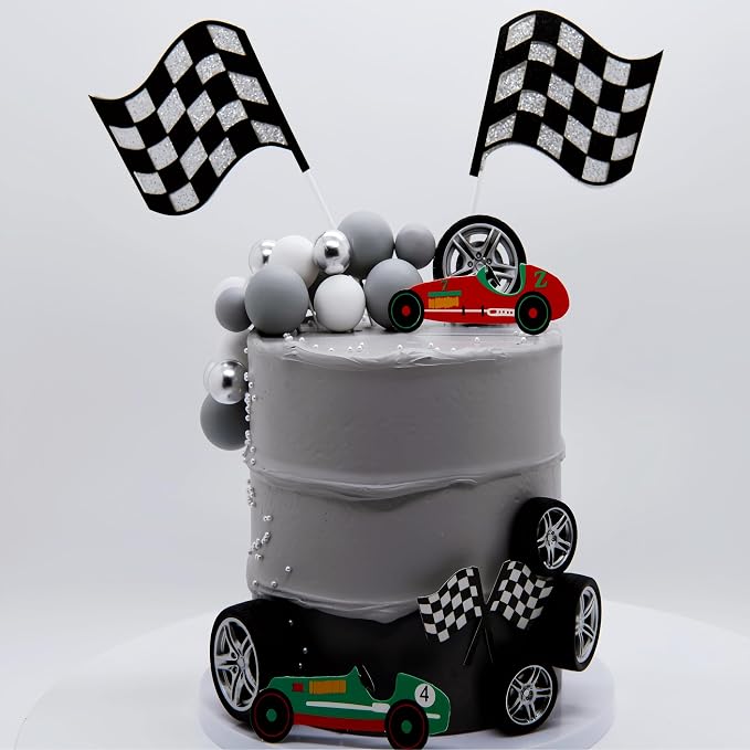 Racing Cake Toppers Racing Themed Birthday Party Racing Car Birthday Cake Decorations