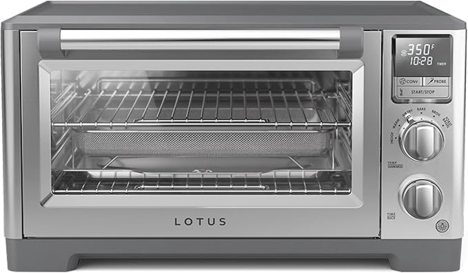 Lotus Air Fry and Convection Oven, Air Fryer Toaster Oven Combo, Countertop Convection Oven, The Perfectionist, 1800 Watts, Stainless Steel, Professional Series, LTSCO500