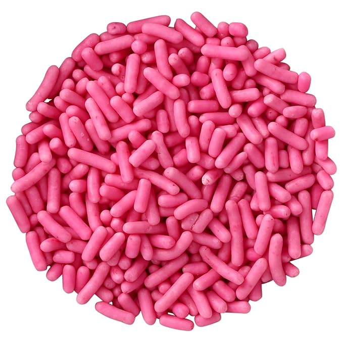 Decopac Made Simply Pink Sprinkles | 26oz | Dye Free Sprinkles For Cake Decorating, Free From Artificial Flavors & Colors, Edible Cake Decorations For Cakes, Cupcakes, Ice-Cream, Cookies - Pink