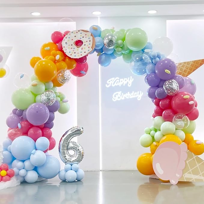 Balloon Arch Kit with Balloon Pump Electric, Improved Balloon Arch Stand with Base for Floor Gender Reveal Wedding Birthday Graduations Party Decorations