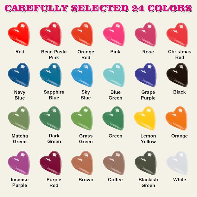 24 Color Oil Based Food Coloring Set, 8.4 Fl. Oz, Concentrated Oil Based Food Coloring for Chocolate Melts Candy Cake 0.35 Fl. Oz (10ml)/Bottles