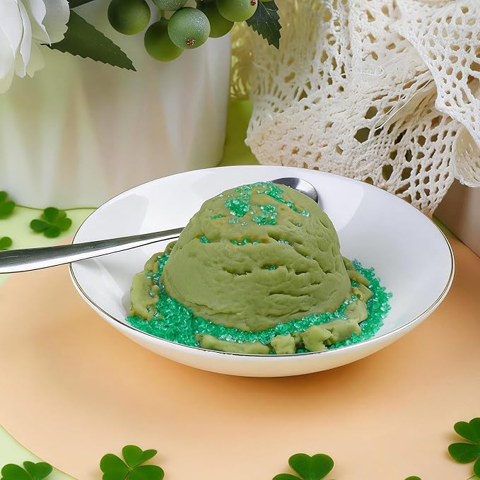 Green Sprinkles for Cake Decorating, 11Oz Spring St Patricks Day Sprinkles Edible with Jimmies, Nonpareils, Shamrock, Confetti, Sanding Sugar, Cupcake Ice Cream Donuts Baking Toppings