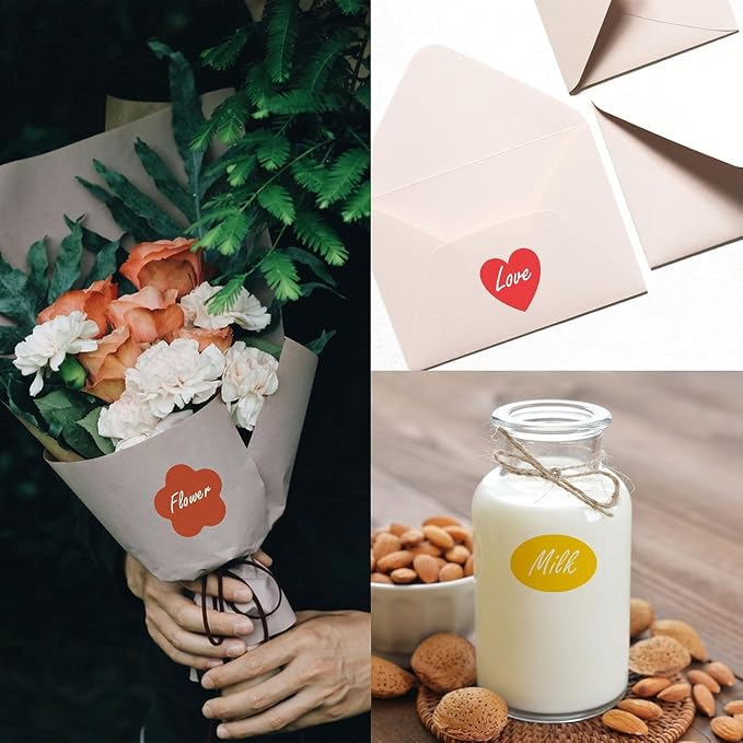Custom Stickers for Weddings, Birthdays & Businesses - Personalized Labels with Your Logo - Waterproof, Fade and Heat Resistant - Pack of 100-1000 (Custom Text, 8 Inch)