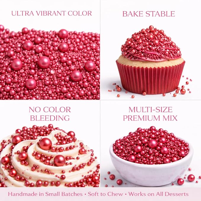 Confect Copper Sprinkles – Premium Metallic Copper Pearl Cake & Cupcake Sprinkles (4.2 oz / 120g) – Bake Stable, Soft Chew, No Synthetic Dyes – Edible Decorating Sprinkles for Cookies & Baking