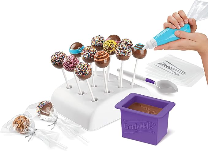 Wilton Candy Melts Dip-N-Decorate Candy Making Tools and Cake Pop Decorating Kit, 49-Piece
