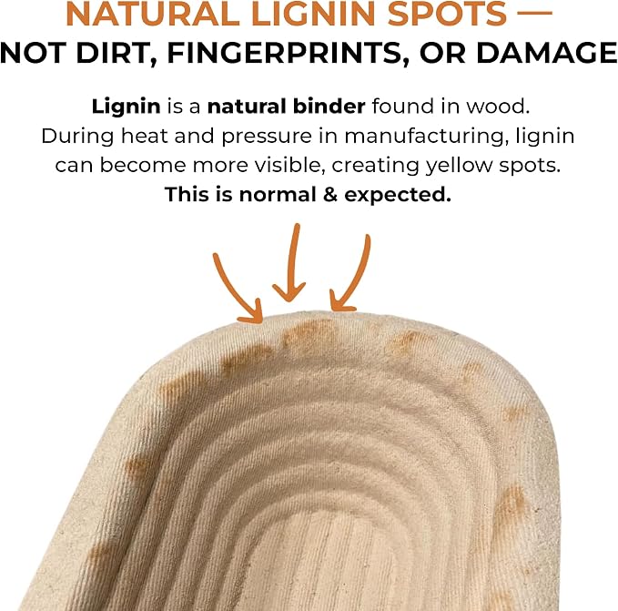 Bulka Oval 750g Groove Banneton Bread Proofing Basket Pressed Wood Pulp, Sourdough Proofing Basket - Non-Stick Batard Brotform Sourdough Bread Baking Supplies, Made in Germany.