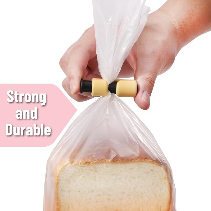 Mr. Pen- Squeeze and Lock Bread Bag Clips, 2.4 Inch, 12 Pack | Multicolor Squeeze Lock Clips, Reusable Bag Closures for Bread, Snacks, Coffee, Food Storage, Fits Thick and Thin Bags