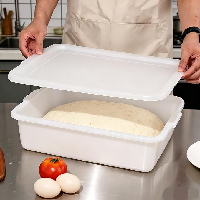 Pack of 3 Pizza Dough Proofing Box, Bread Proofing Box and Dough Container with Cover, BPA Free