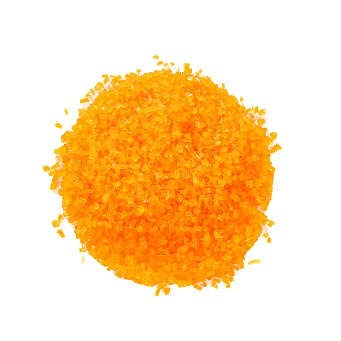 Bakerpan Orange Sugar Sprinkles for Baking - 7 oz Coarse Sparkling Decorating Sugar Crystals for Baking Topping, Cookies & Cupcakes | Kosher, Gluten-Free, Made in USA
