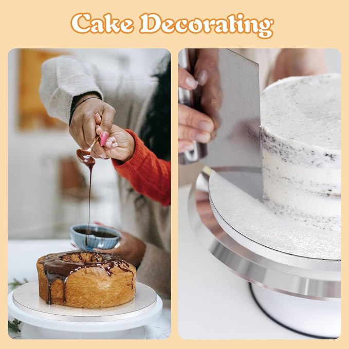 14 Inch Cake Drums,Smooth Edge Cake Board Round White(12-Pack) 1/2 Inch Thick,Sturdy Cake Boards for Birthday Wedding Heavy or Multi-Tiered Party Cakes