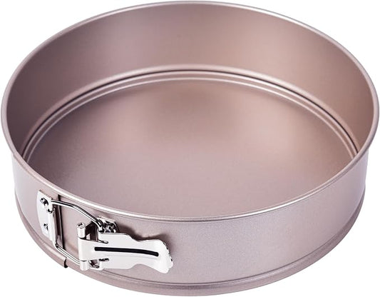 10 Inch Springform Pan, Non-Stick 10 Springform Pan with Removable Bottom, Carbon Steel, Cheesecake (Champagne Gold)