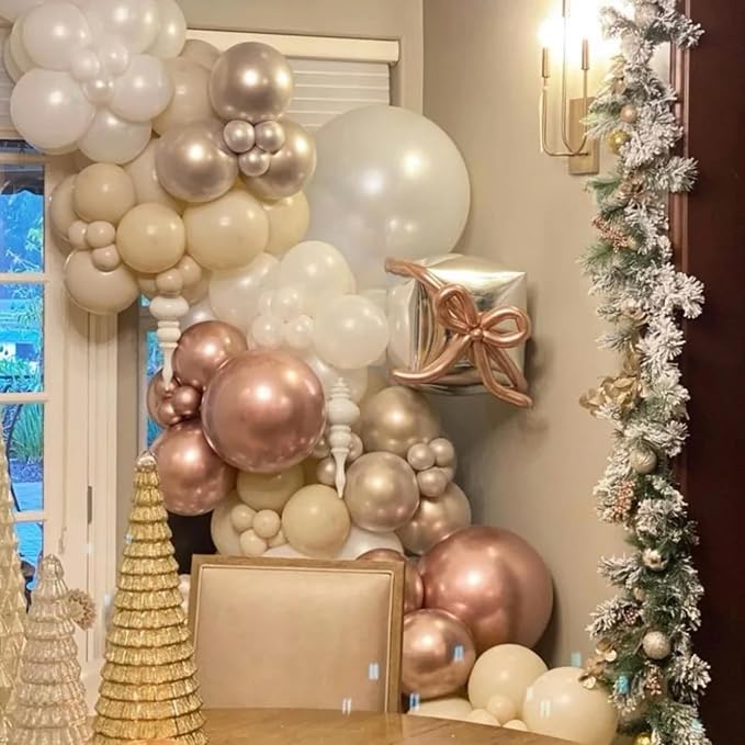 Voircoloria Metallic Rose Gold Balloons, 66pack 12inch Chrome Rose Gold Latex Party Balloons for Birthday Baby Shower Valentine's Day Graduation Wedding Gender Reveal Anniversary Party Decorations