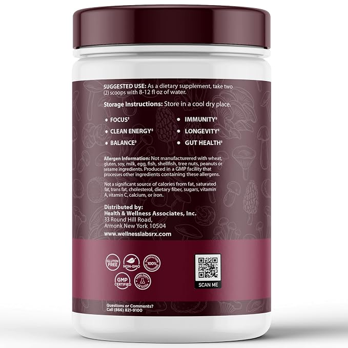Mushroom Hot Chocolate Powder with Reishi 10:1 Extract, Hot Cocoa Powder Caffeine-Free Mushroom Coffee Alternative - Adaptogenic Superfood Drink for Focus, Relaxation, and Mood Support - 30 Servings