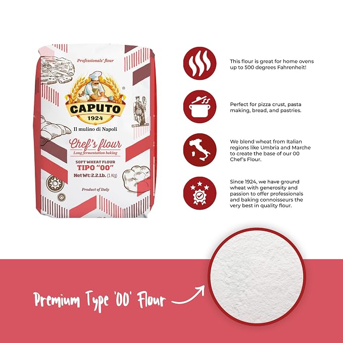 Antico Molino Napoli Antimo Caputo '00' Flour 2.2 Lb (Pack of 3)