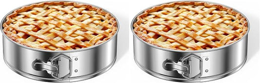 Kootek Cake Pan, Nonstick Springform Pan with Removable Bottom, 9 Inch Round Cheesecake Cake Baking Pans (Pack of 2)